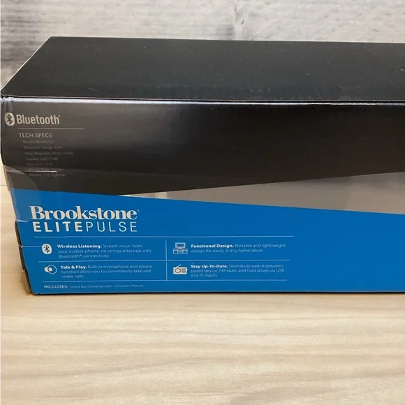 Brookstone Elite Pulse 17.5” Wireless Bluetooth Speaker/ Soundbar - Picture 8 of 8